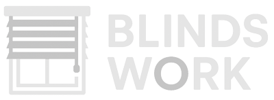 Blinds Work logo with white text